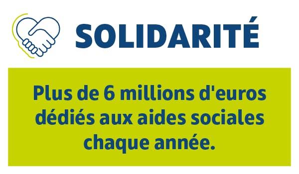 Solidarité : plus de 6 millions d'euros dédiés aux aides sociales chaque année.